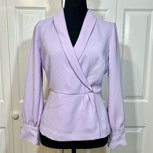 J. Crew Drapey Faux-Wrap Top in 365 Crepe